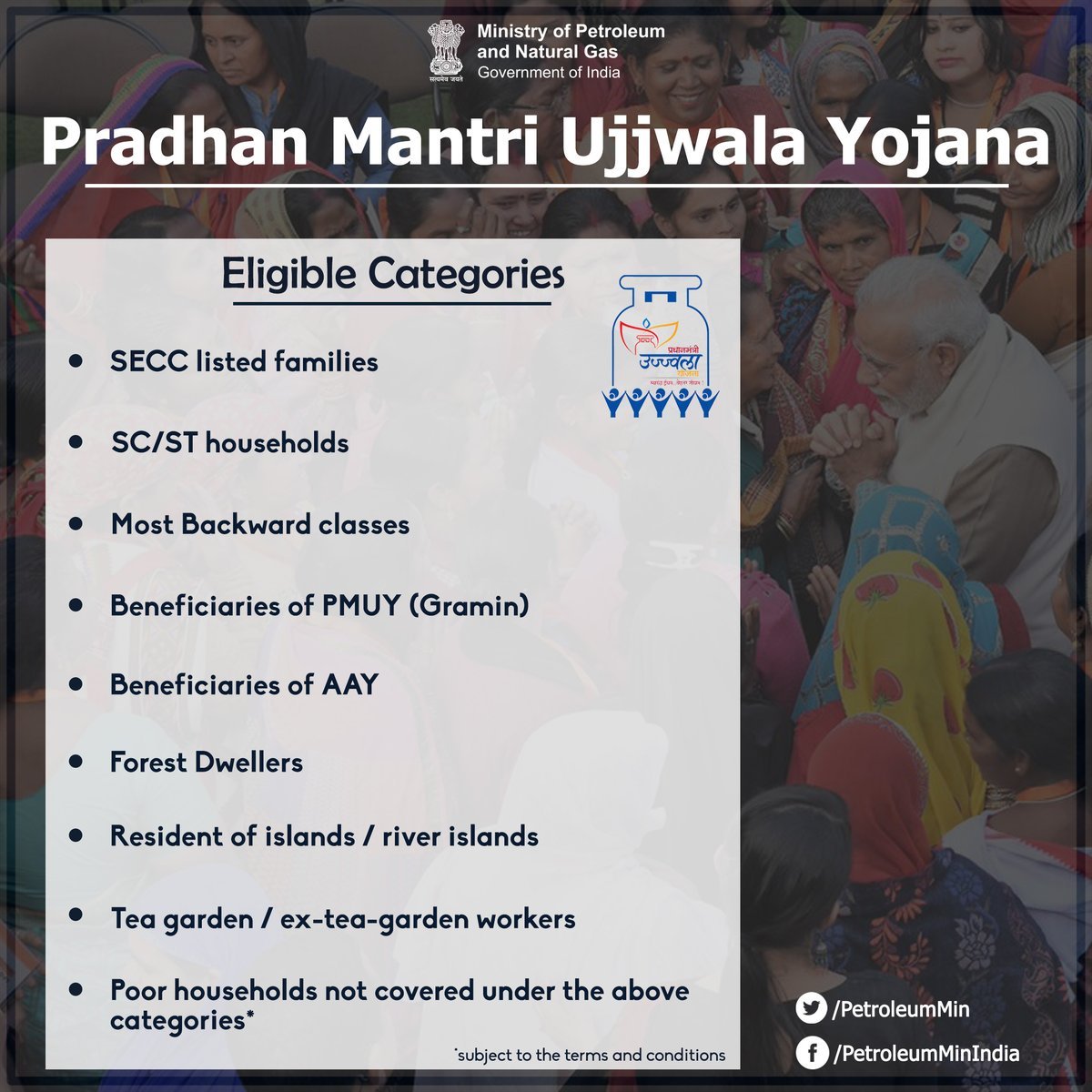 Ujjwala Yojana PMUY LPG Gas Connection Extended For All Ration Card