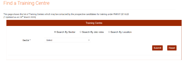 Find PMKVY Training Centre List