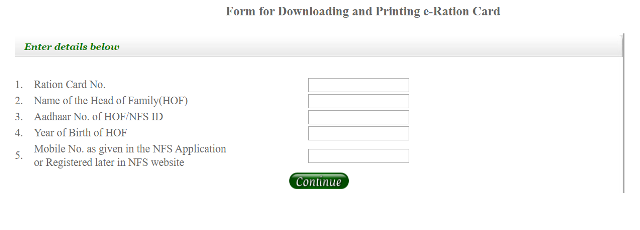 Download e- Ration Card