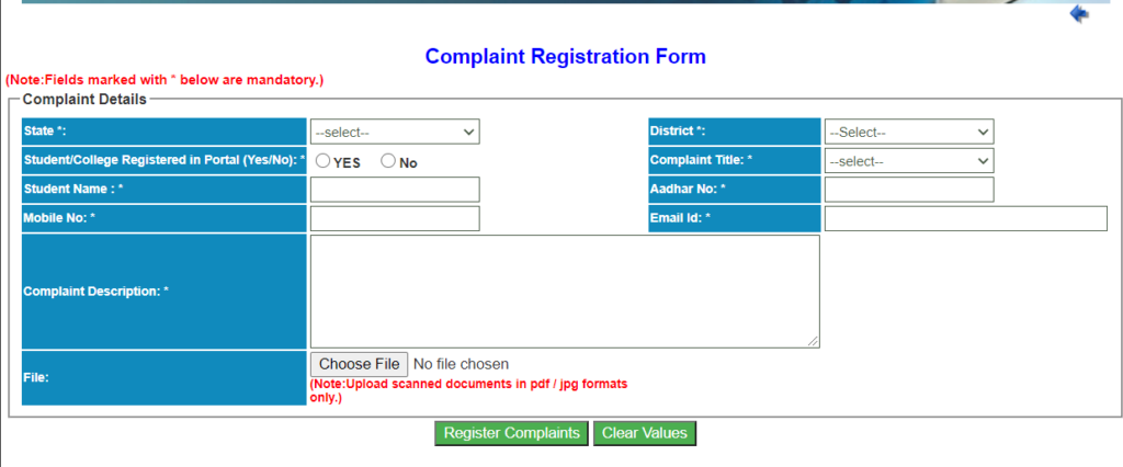 Register Complaint