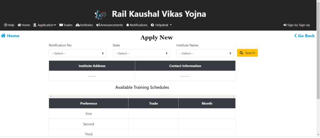 Rail kaushal Vikas yojana Apply online 